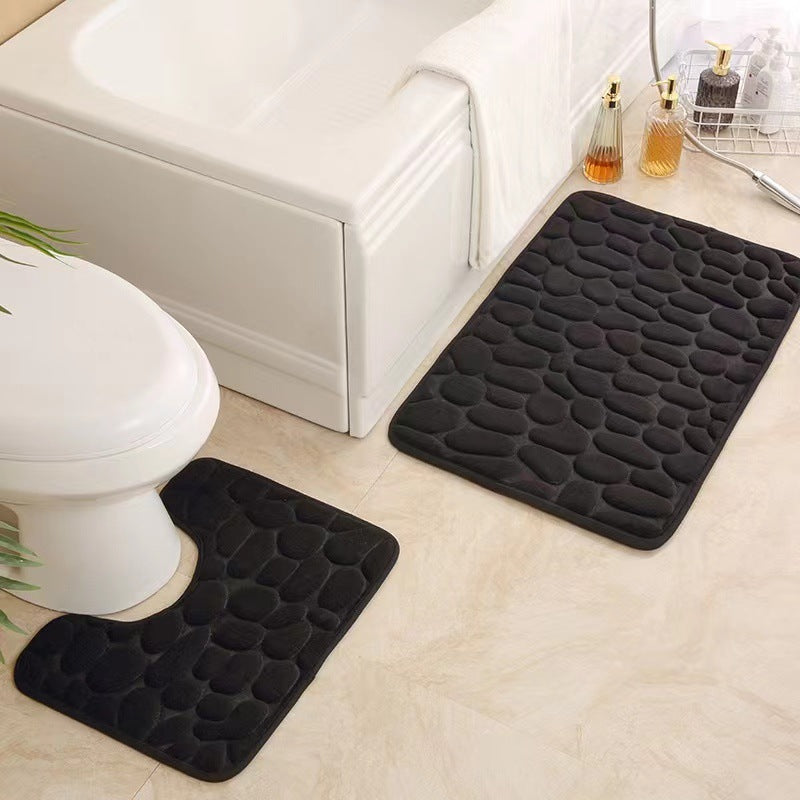 Simple Pebble Memory Sponge U-shaped Floor Mat