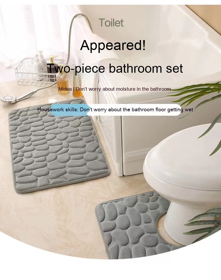 Simple Pebble Memory Sponge U-shaped Floor Mat