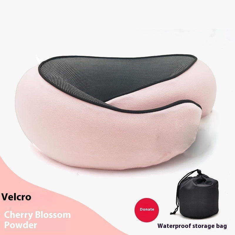 Travel Neck Pillow Non-Deformed Airplane Pillow Travel Neck Cushion Durable U-Shaped Travel Memory Cotton Nap Neck Pillow
