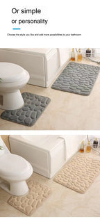 Simple Pebble Memory Sponge U-shaped Floor Mat