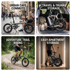 17 lbs Carbon Fiber Folding Bike — Featuring 16-inch wheels, disc brakes, and a Shimano Tiagra drivetrain