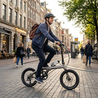 17 lbs Carbon Fiber Folding Bike — Featuring 16-inch wheels, disc brakes, and a Shimano Tiagra drivetrain