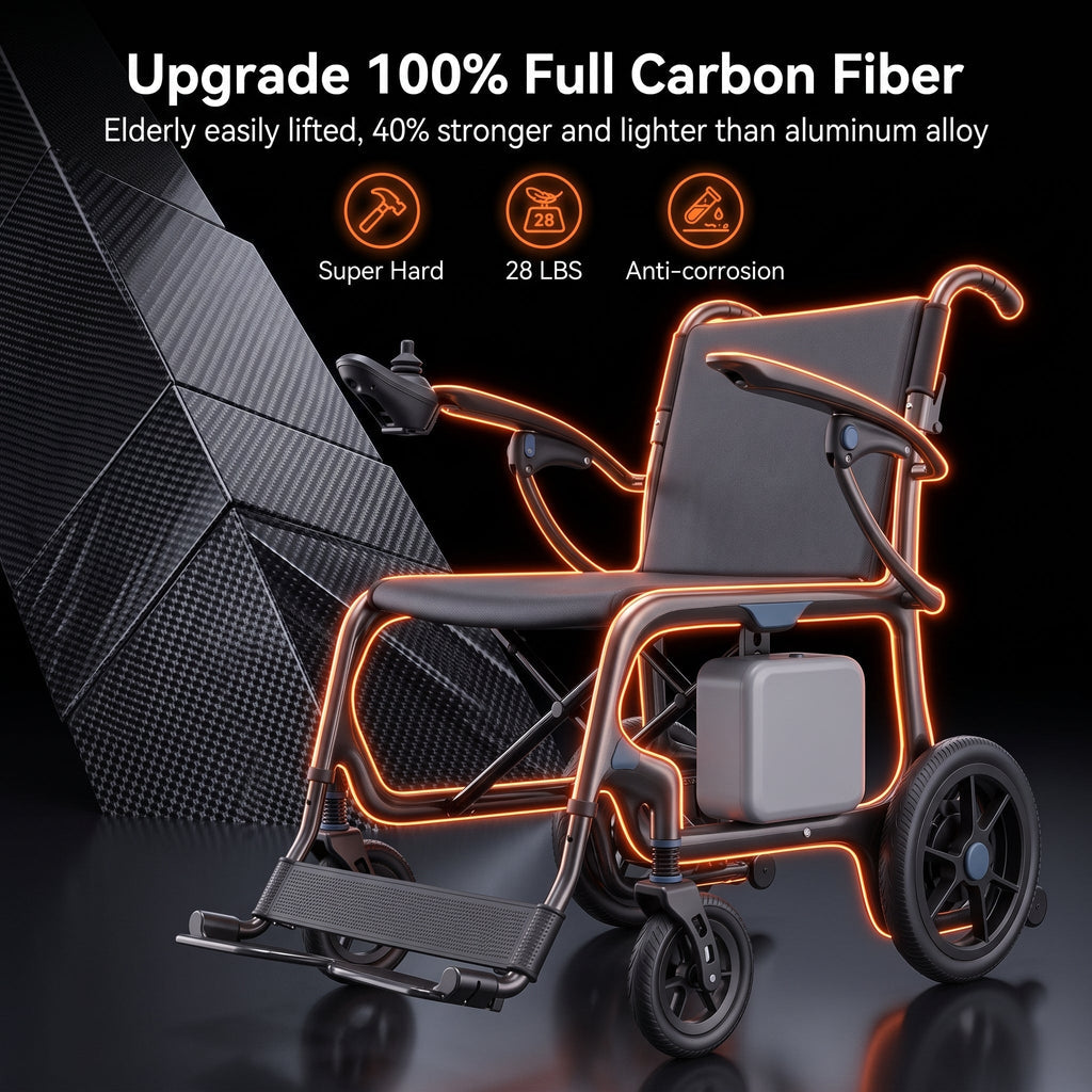 Carbon Fiber Foldable Electric Wheelchair