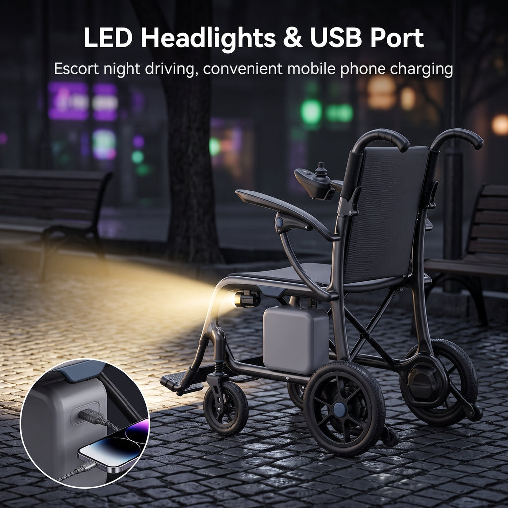 Carbon Fiber Foldable Electric Wheelchair