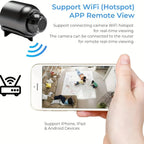 Smart Home Security Camera Small CCTV Night Vision Motion Detection Alarm Monitor