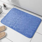 Embossed Microfiber Anti Slip Pebble Bath Mat