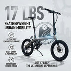 17 lbs Carbon Fiber Folding Bike — Featuring 16-inch wheels, disc brakes, and a Shimano Tiagra drivetrain